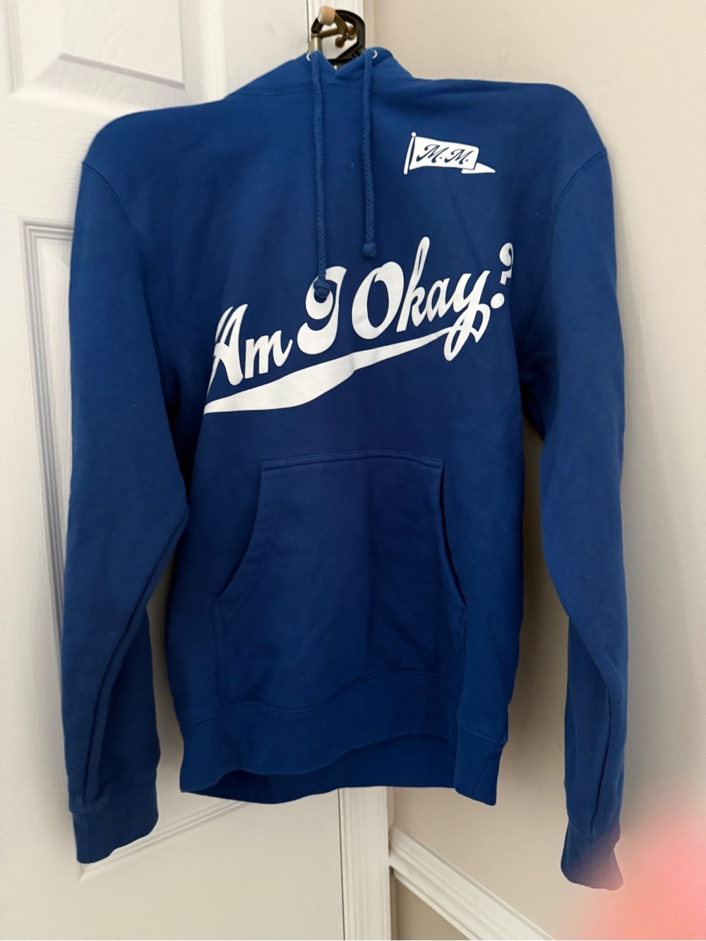 Megan Moroney Official Blue "Am I Okay?" Graphic Pullover Hoodie